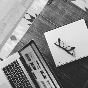 e-Books laptop glasses